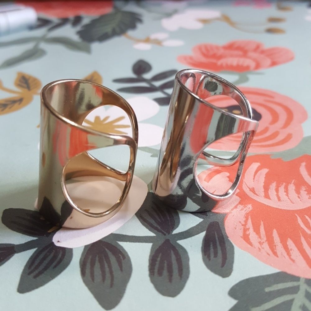Large gold or silver  statement ring